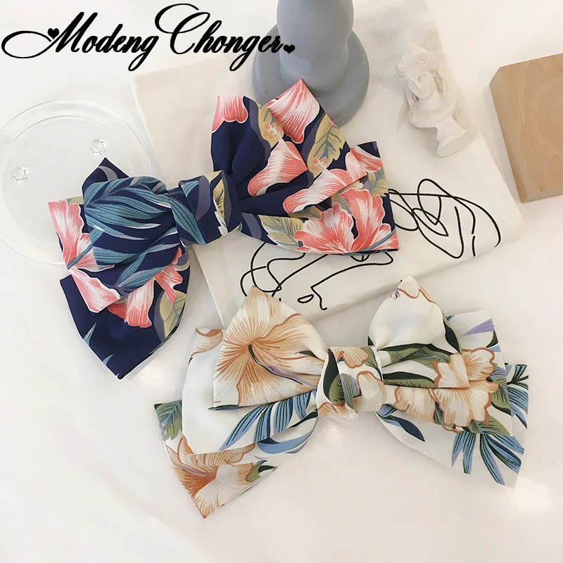 

New Arrivals Three Levels Hair Bow Bohemia Big Large Barrette Flower Hair Clips Women Girls Hairgrips Hairpins Hair Accessories