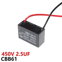 cbb61 450vac 2 5uf fan starting capacitor lead length 10cm