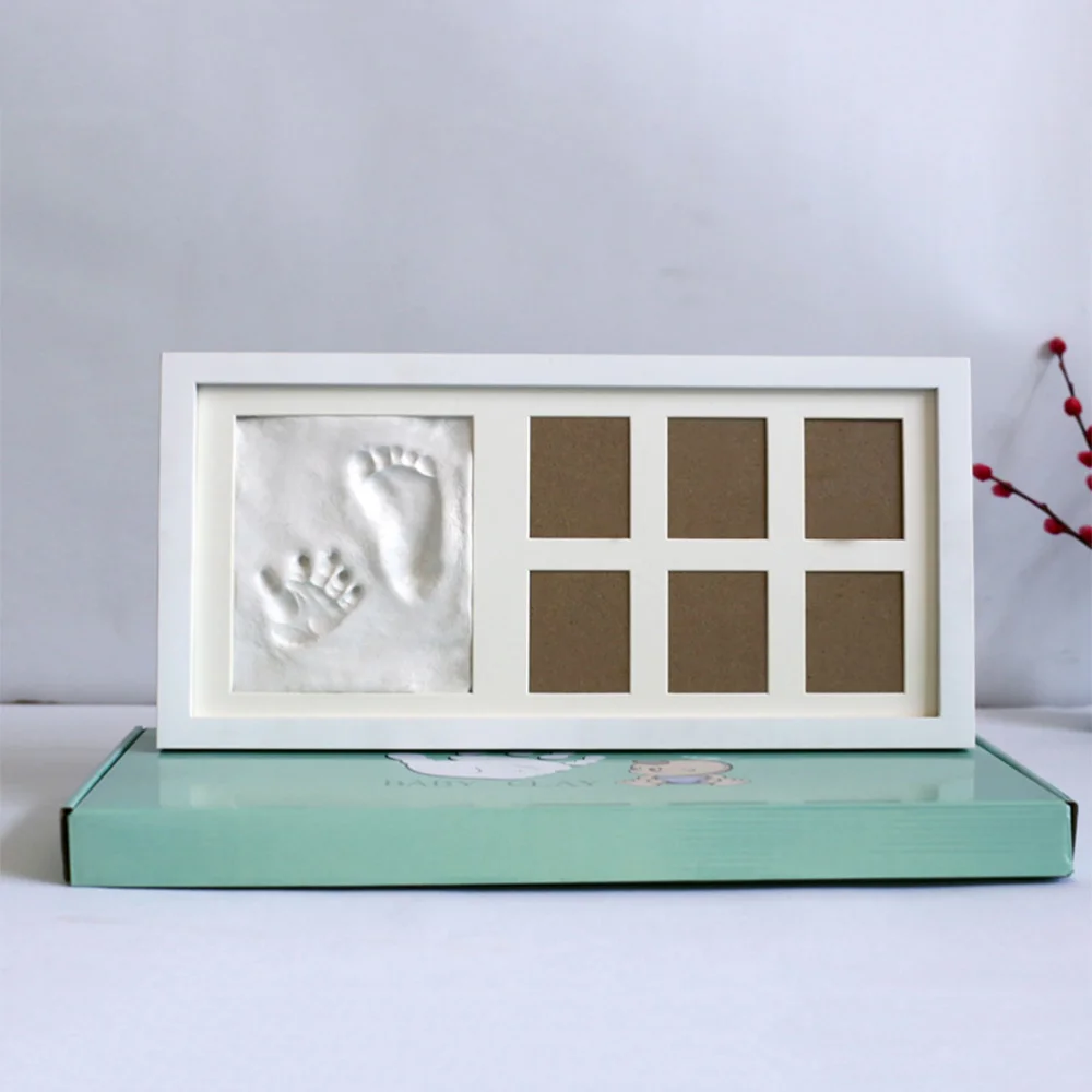 Детская деревянная фоторамка с рисунком рук и ног креативный Держатель для фото