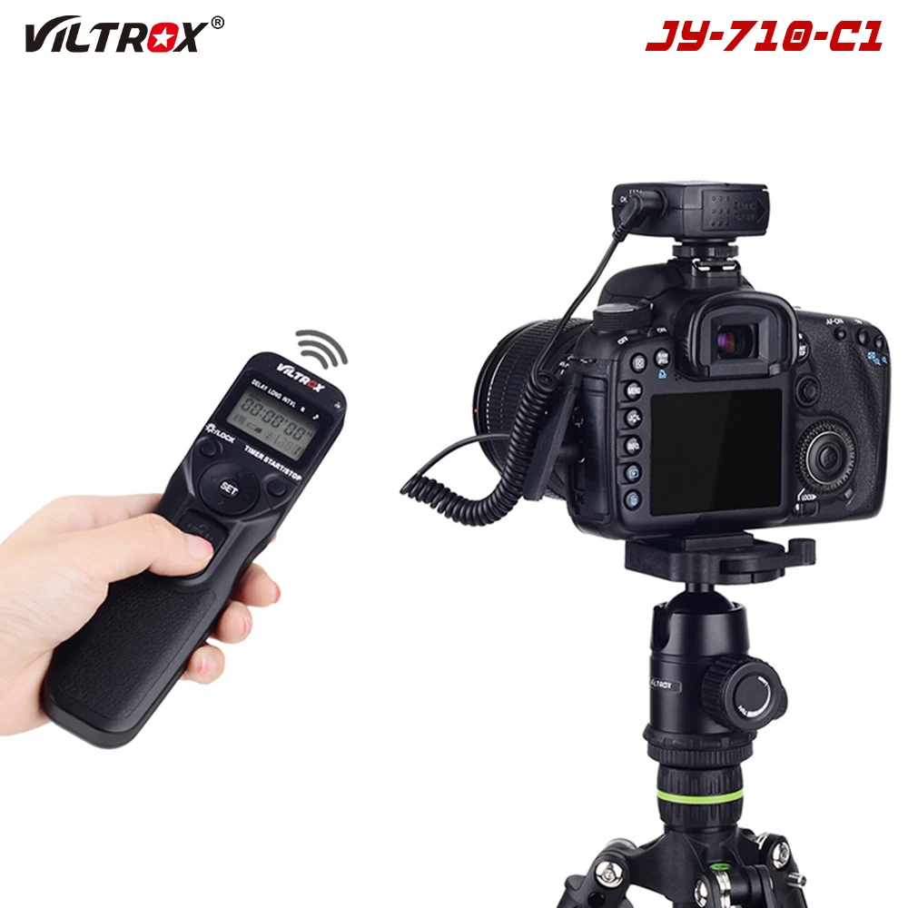 

Viltrox JY-710-C1 camera Wireless Timer Remote Shutter Release for Canon 77D 800D 750D 650D 1200D 1500D EOS R EOS RP M6 Mark 90D