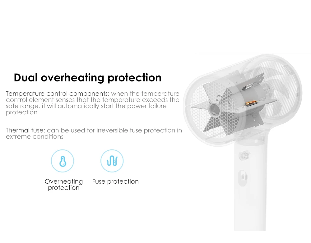 XIAOMI MIJIA водный ионизирующий фен для дома 1800 Вт Nanoe Уход за волосами Анион Профессиональный быстрый сухой портативный Дорожный фен