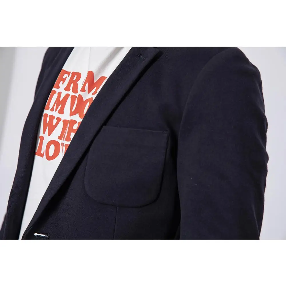 Мужской блейзер SIMWOOD нарядно-повседневный пиджак 2019 приталенный жакет 180352 |