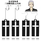 Аниме Токио Мстители Mitsuya Izana серьги Mitsuya простой крест акриловые Висячие серьги для женщин мужчин ювелирные изделия для косплея