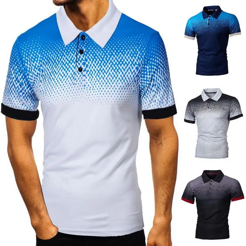 

New Arrival 2021 Men's Short Sleeve T-Shirt Breathable Polo Shirt Golf Tennis Blouse Plus Size