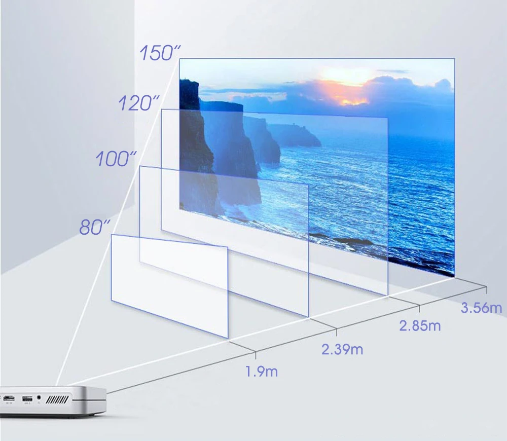 Цифровой проектор REAL TV K1 Mini DLP Android Wi Fi Bluetooth 4 0 портативный светодиодный
