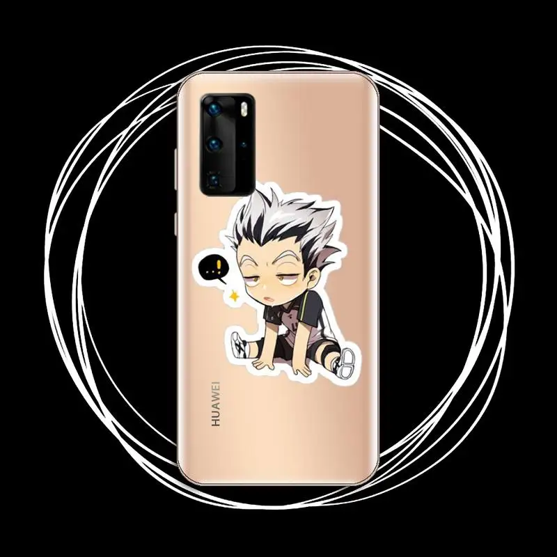 

Japan Anime Oya Haikyuu Love Volleyball Phone Case Transparent for Huawei P20 P30 P40 lite pro P smart 2019 honor 8x 10i