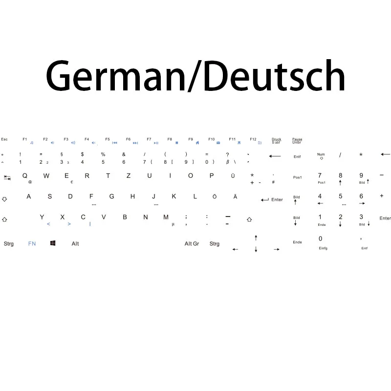 German Black 2,4G перезаряжаемая беспроводная клавиатура и мышь, тонкая клавиатура, мышь, комбинированный набор для ноутбука, ноутбука Mac, настольного ПК, телевизора, офиса, поставки - Цвет: German Black