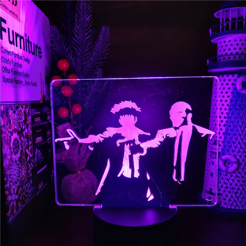 

Cowboy Bebop Led Night Light Colorful Nightlight Anime 3d Illusion Lamp Multi Color Changing Lampara Bedroom Decor Manga Gift