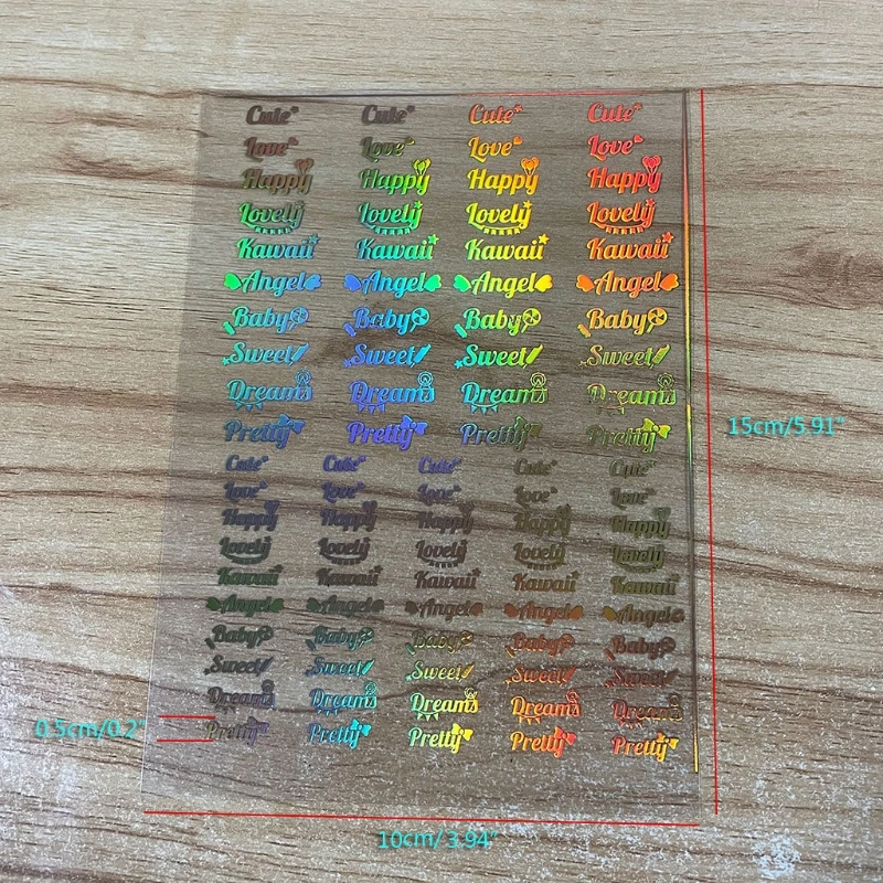 

1 Sheet English Letters Resin Filler for DIY Epoxy Resin Mold Filling Material