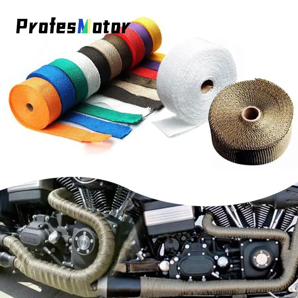 Лента для выхлопной трубы мотоцикла стекловолоконная теплозащитная лента 5 см х