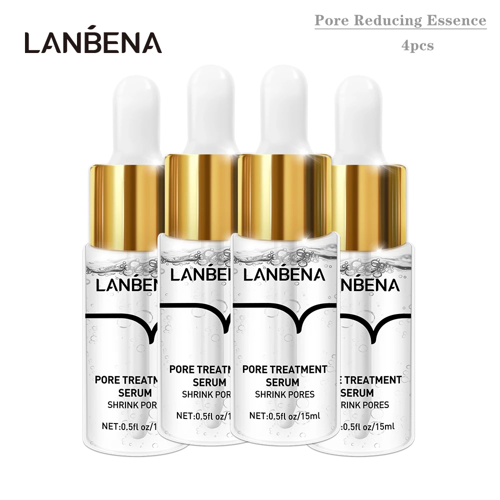 4 шт. LANBENA поры термоусадочная Сыворотки для лицо лечебная эссенция снимают