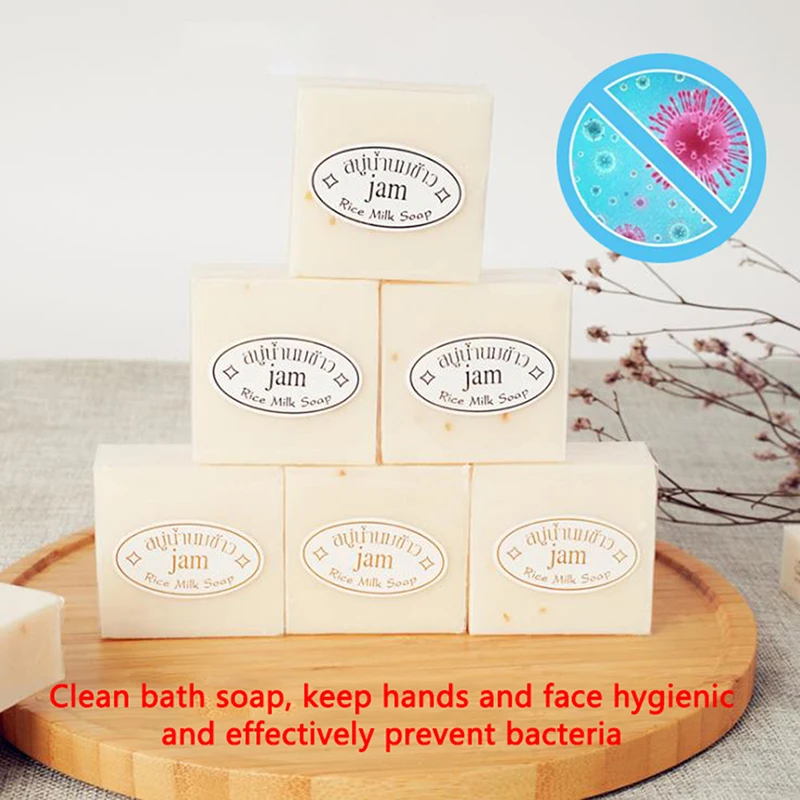 

Rice Milk Soap Disinfector Whitening Face Wash Wash hand Bathing Tool Soap