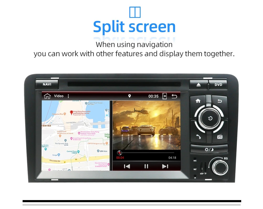 64G rom Восьмиядерный автомобильный dvd-плеер Android 9,0 для Audi A3 2003-2011 Автомагнитола с бесплатной картой и canbus, камерой