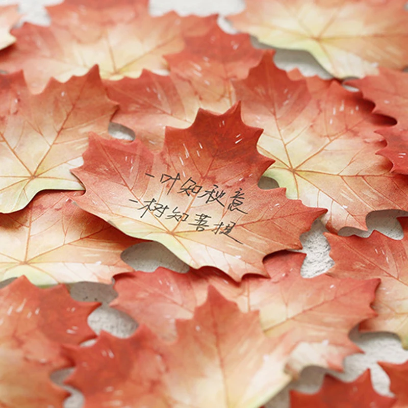 

2 Pcs Plant Leaf Memo Pad Sticky Notes Notepad Stickers Message Note for Students NC99