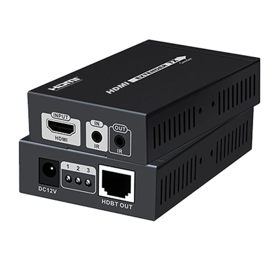 HDBaseT HDMI удлинитель 4K с ИК hdmi 1,4 V до 70M 3D, 4k X 2k поддерживается с адаптером питания 12V