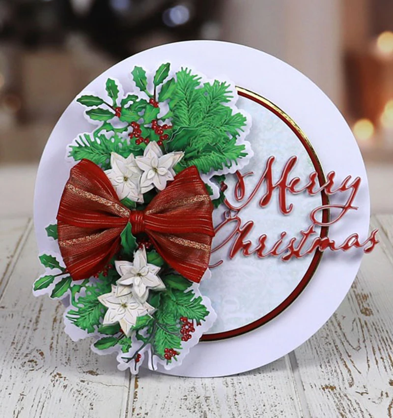 Новые плашки 2020 набор вырубных штампов &quotMerry Christmas diy Фотоальбом трафарет для