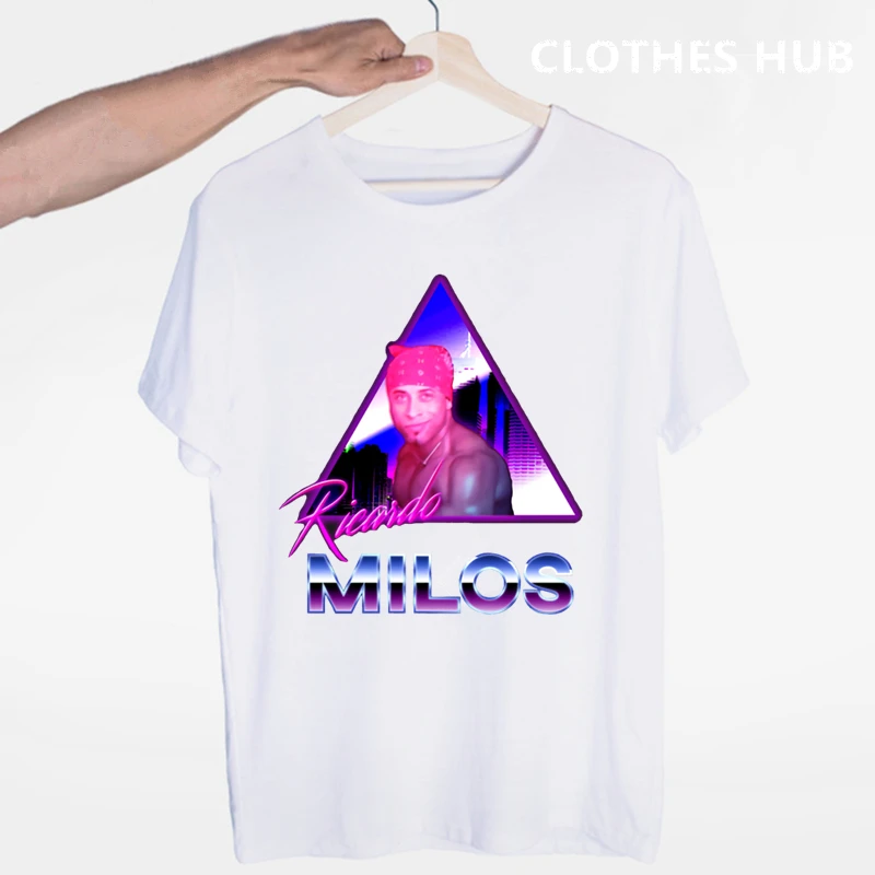 Pocket Ricardo Milos, Мужская футболка, аниме, эстетика vaporwave, рождественские футболки, футболка с принтом, топ, футболка, Мужская одежда, Harajuku, футболка - Цвет: D