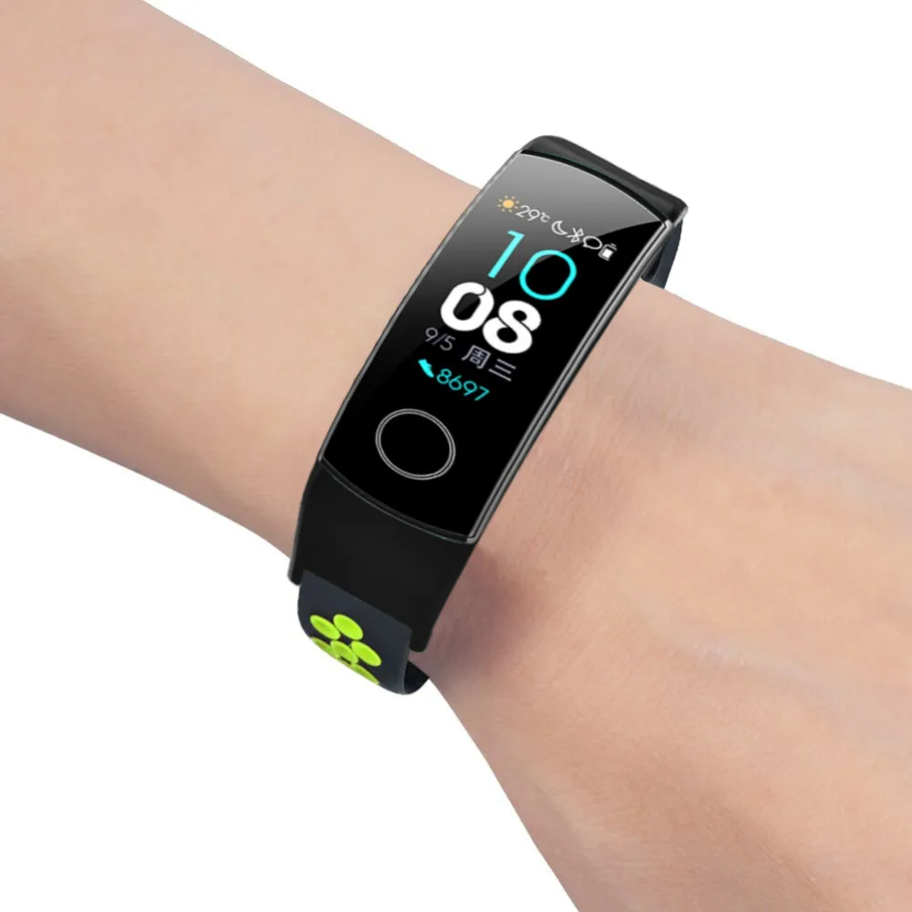 HANGRUI силиконовый двойной цветной ремешок для huawei Honor Band 5 4 ремешок резиновый браслет для Honor Band 5 браслет аксессуары
