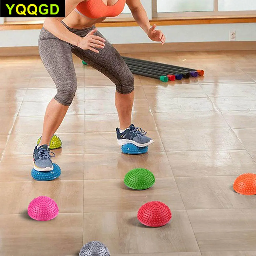 1 шт. Массажный мяч спилковый массажный ролик полушарики для подошвенного