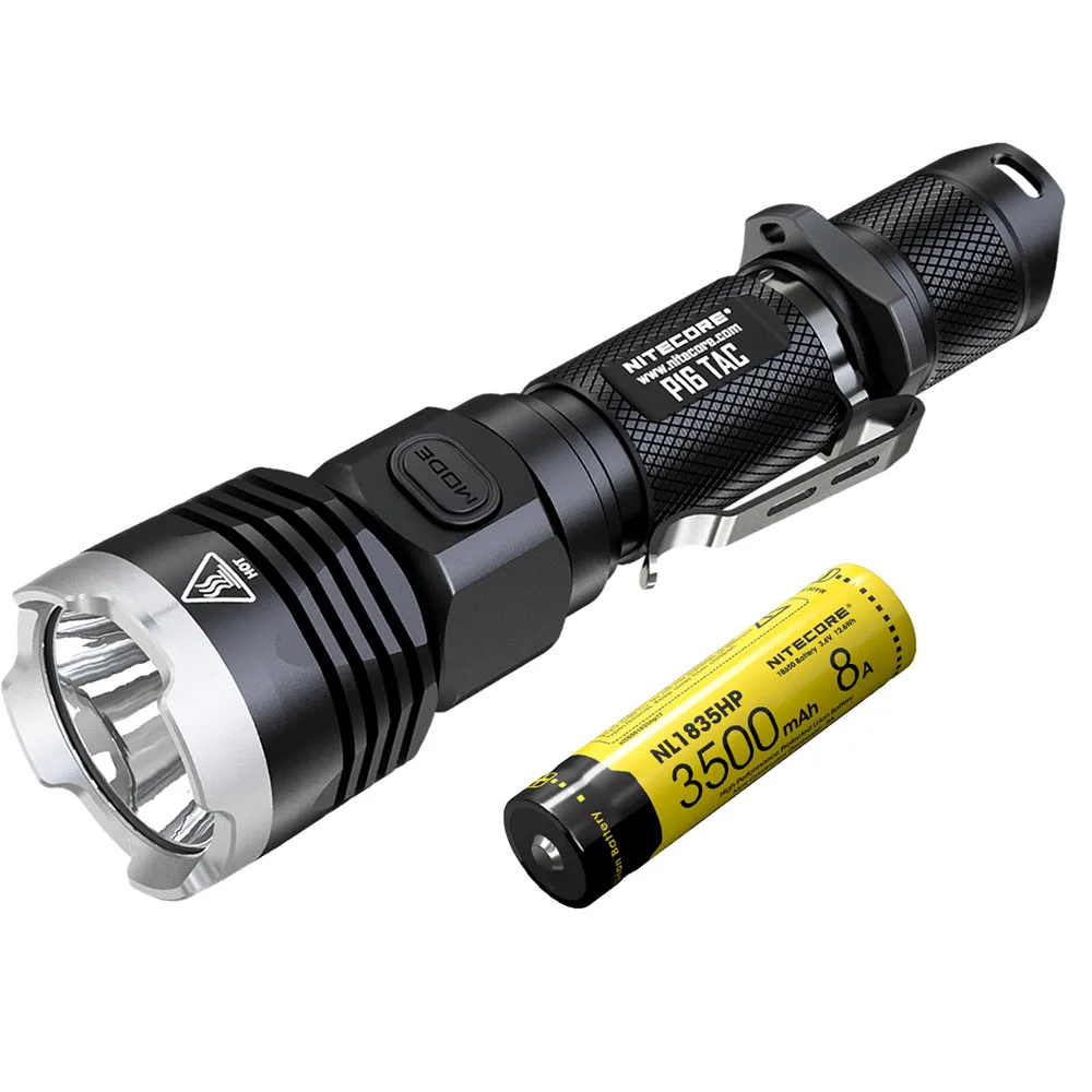 P16TAC NL1835HP Тактический светильник NITECORE P16TAC P16 TAC для вспышки CREE XM-L2, максимальная дальность луча 1000 люмен, 300 м, уличный фонарь, поисково-спасательный светильник - Испускаемый цвет: P16TAC NL1835HP