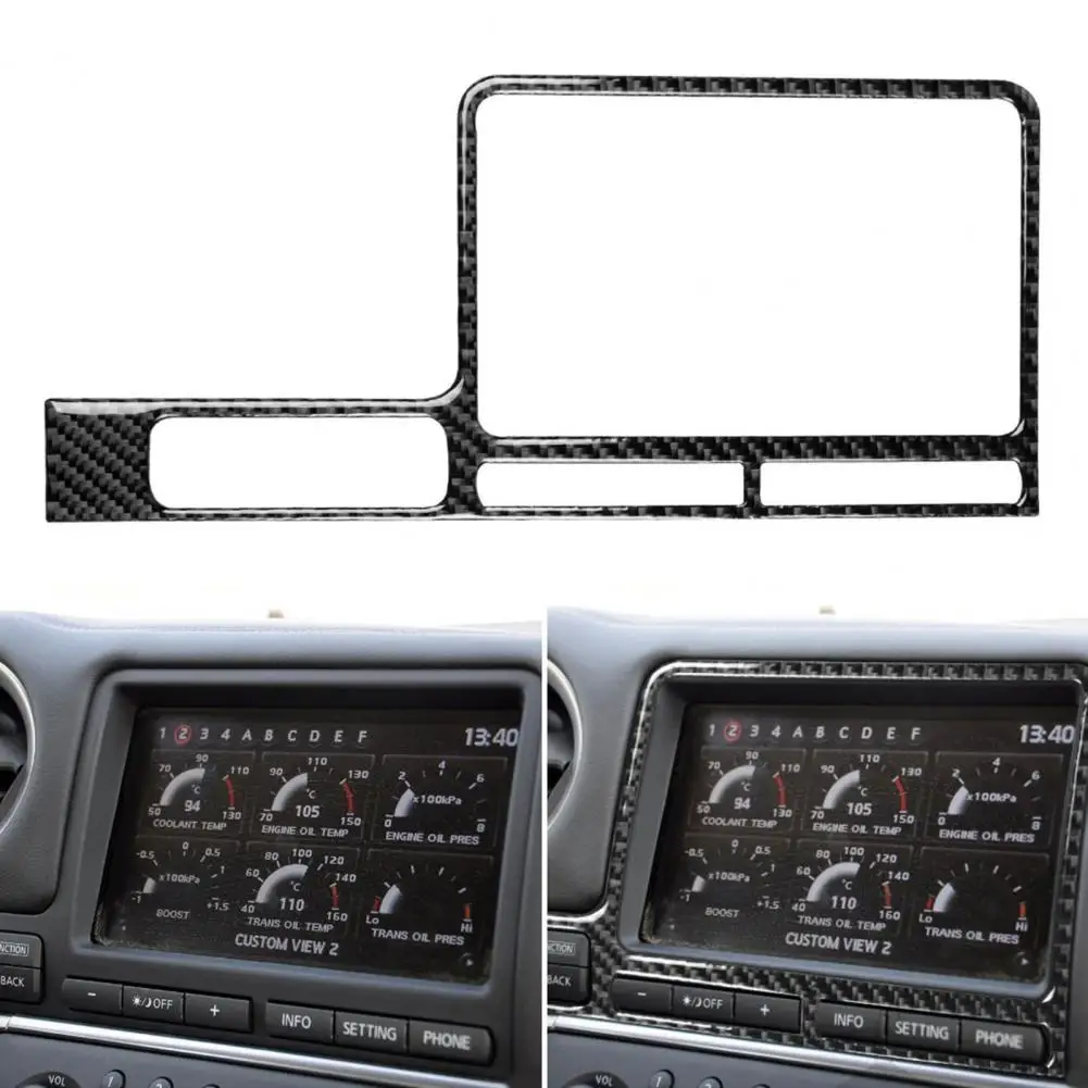 

70% Dropshipping!! Navigation Screen Sticker Closed Scratch-proof Carbon Fiber Car Navigation Decoration Sticker for Nissan GTR