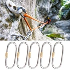 5 шт.компл. мини титановая туристическая карабин идеально d-образное кольцо фиксирующий брелок многофункциональный на открытом воздухе Альпинизм Крытый Применение инструмент