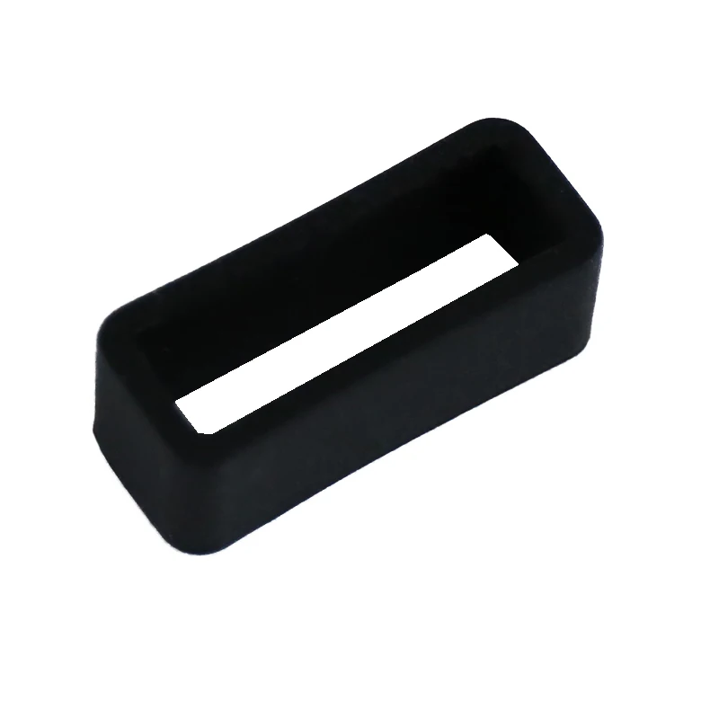 black Watchbands Strap Loop ring Silicone Rubber Watch Bands Holder Locker Wrist Watch Accessorie 14 16 18 20 22 24 26mm(2 packs - Цвет ремешка: black