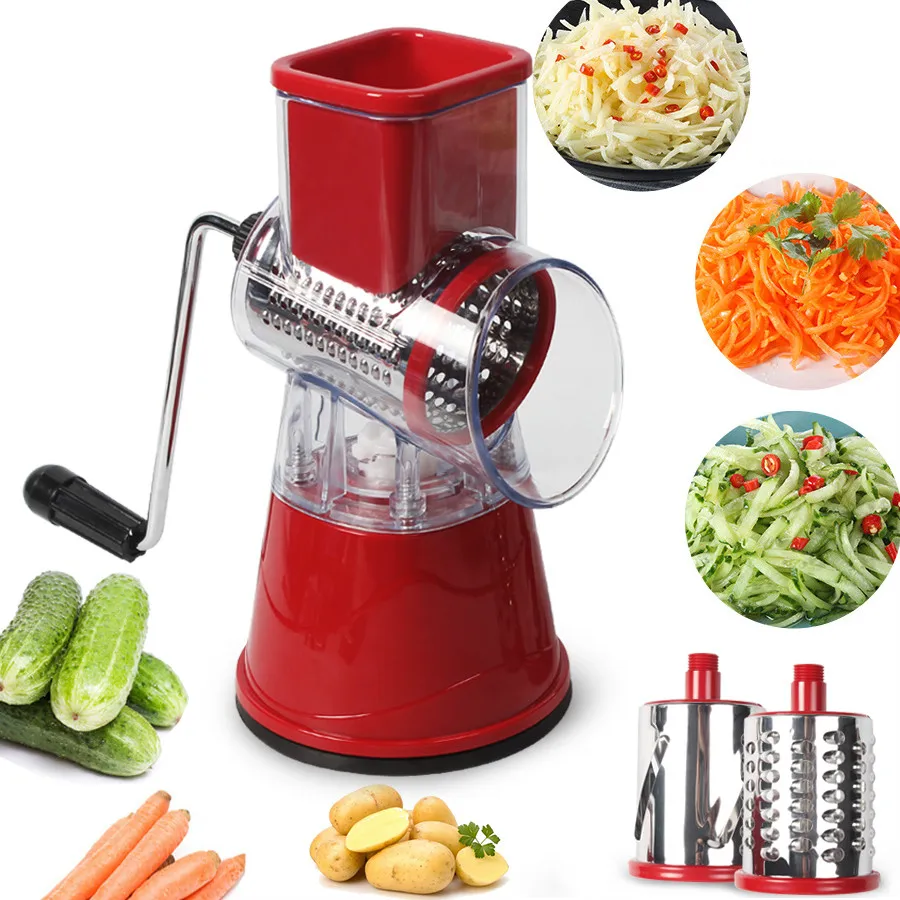 

Manual Vegetable Cutter Slicer Kitchen Accessories Multifunctional Round Mandoline Slicer Potato Cheese Kitchen Gadgets