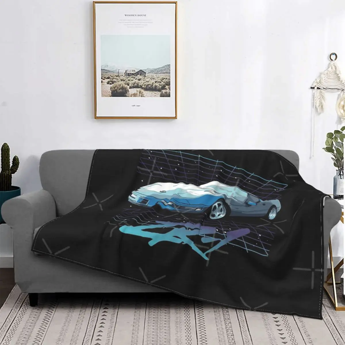 

1994 Chevy Corvette C4 Zr-1 Blanket Bedspread Bed Plaid Bedspread Anime Plush Hoodie Blanket Children'S Blanket