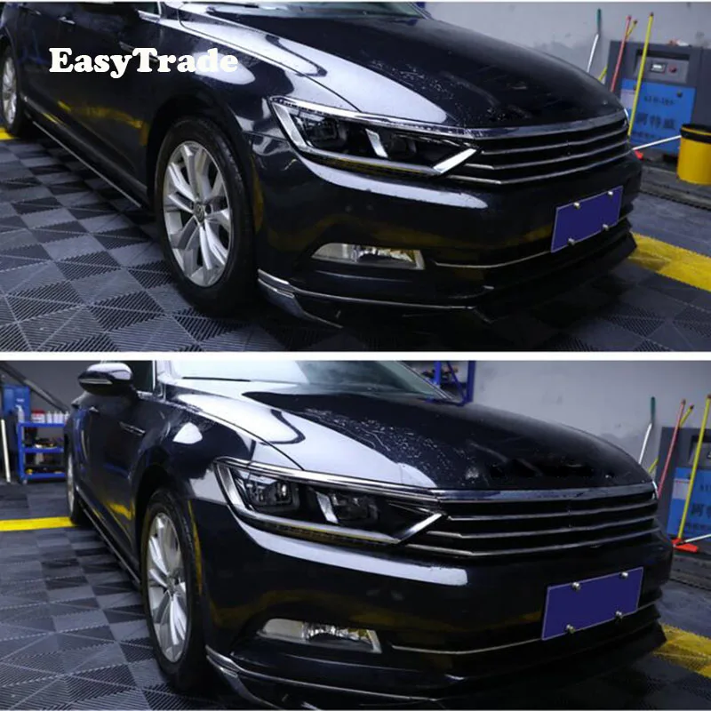Для Volkswagen VW Passat B8 2017 2018 2019 2020 ТПУ черная пленка для фар автомобиля защитная против