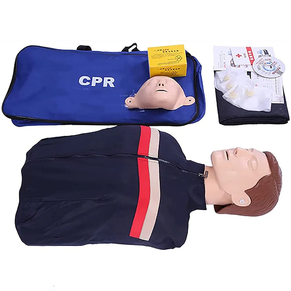 

Half Body CPR First Aid Training Teaching Model Cardiopulmonary Resuscitation Artificial Respiration Simulator CPR Pressing