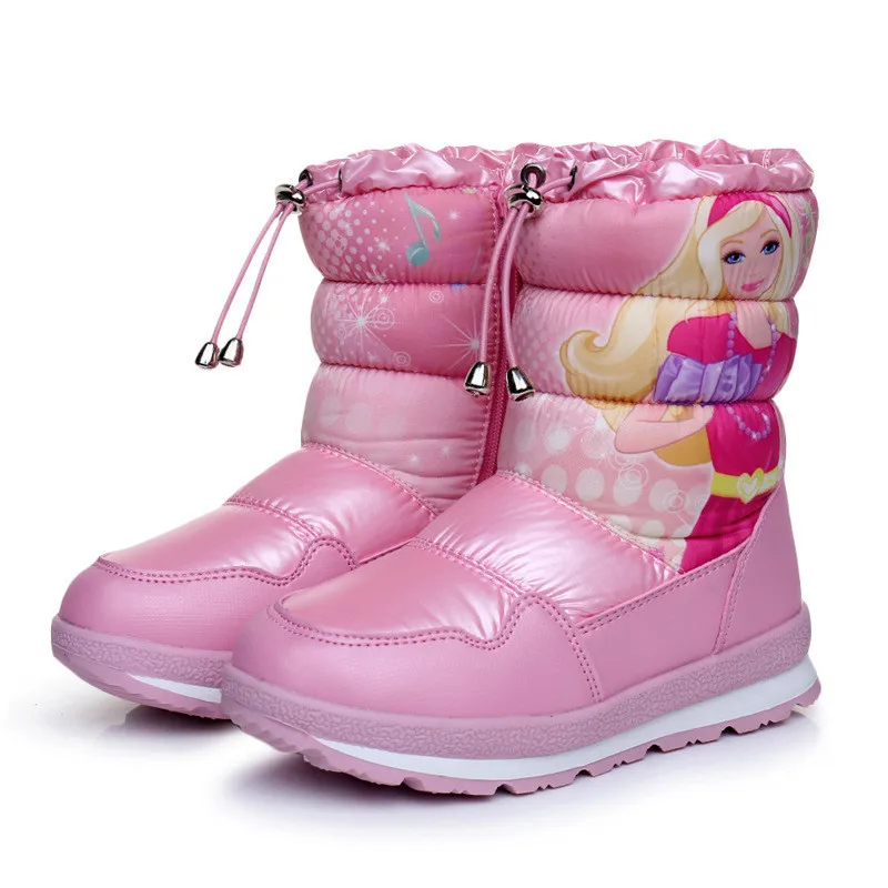 

girl Winter boots cute cartoon thick snow boots shoes for 3-13years girls child kids boots Winter outdoor warm shoes