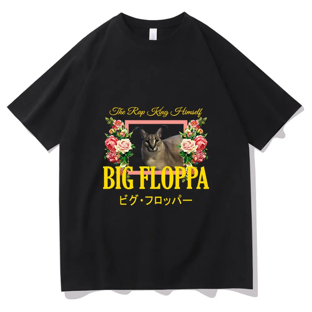 

Summer Fashion Funny Design Big Floppa Floral Aesthetic Printed Unique Men Women T-shirt Classic Vintage Unisex Cotton Tees Tops