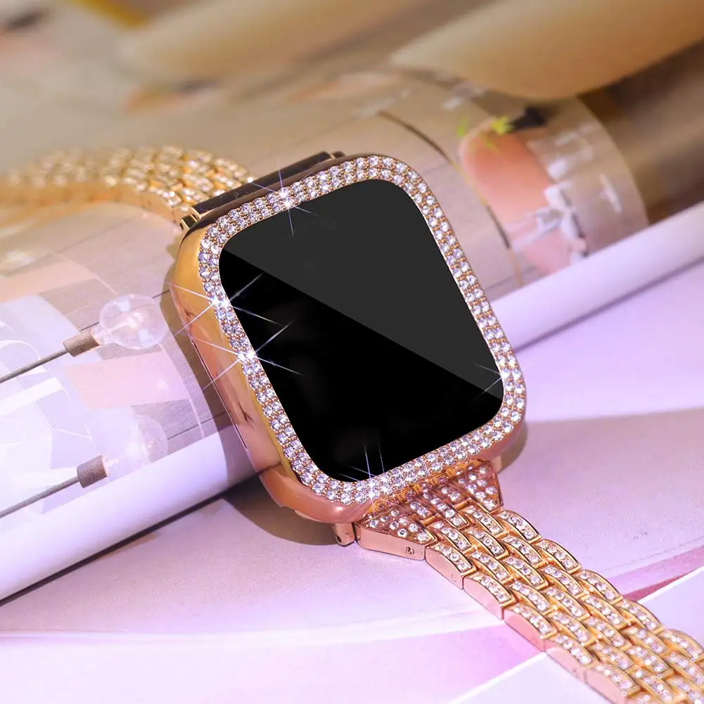 Slim Diamond strap for Apple watch band 40mm 41mm 38mm 45mm 44mm 42mm 38mm Metal watchband iWatch Serie 3 4 5 6 se 7 bracelet