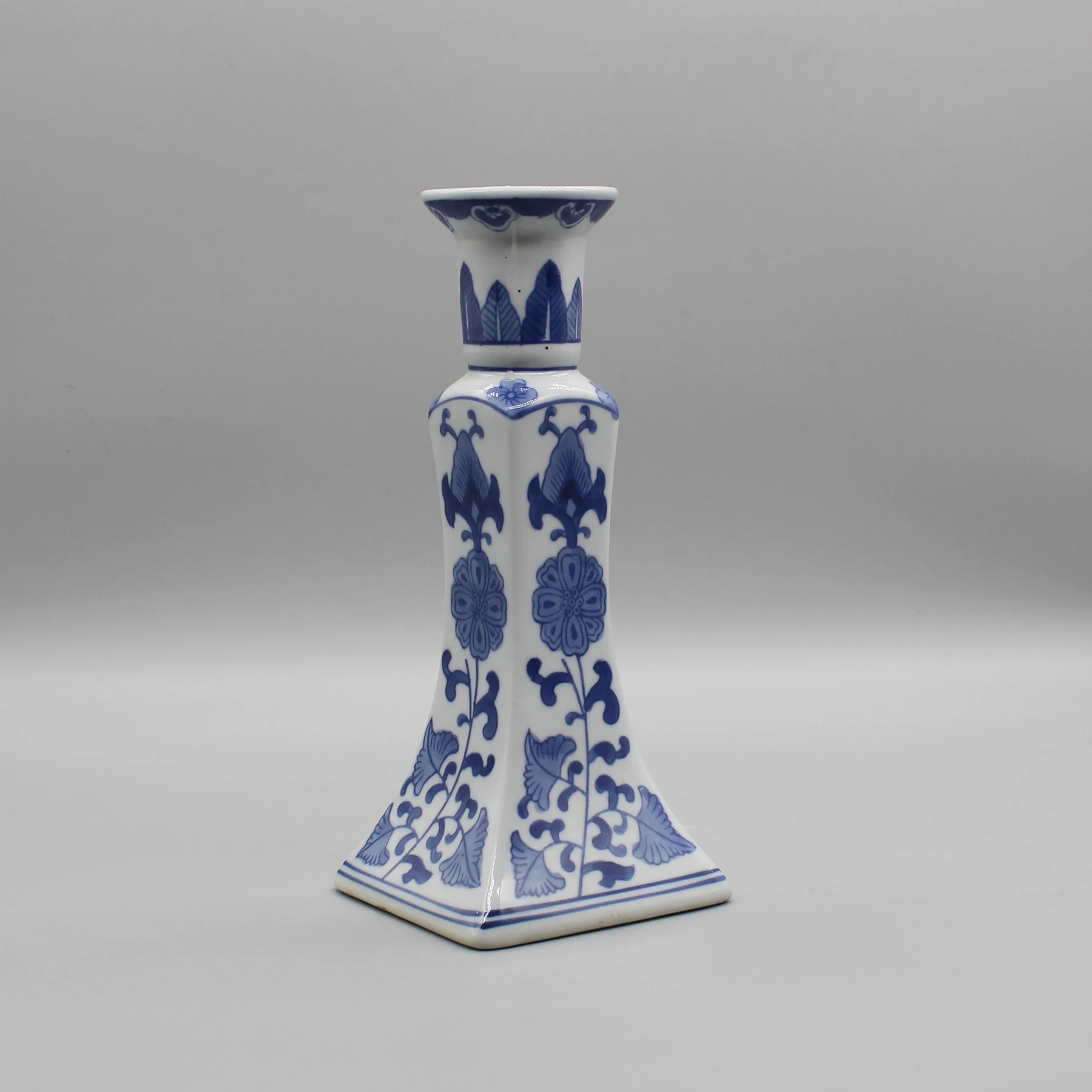 

Ceramic candle holder, Blue and white