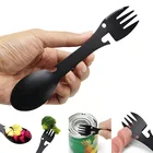 Ложка-вилка 2 в 1, из нержавеющей стали, кемпинговая вилка дюйма