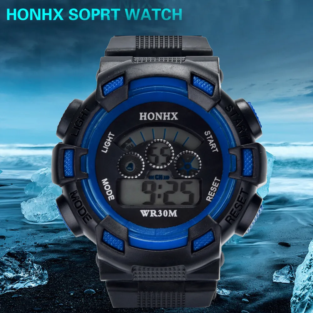 

Luxury Men Multifunction Watch Analog Digital Military Sport LED Waterproof Wrist Watch Men's Sports Watch relogio masculino