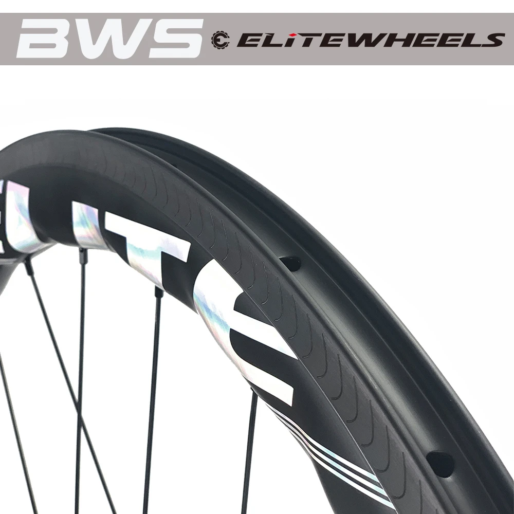 ELITEWHEELS BWS карбоновый шоссейный комплект Колес 50 мм Глубина 27 ширина велосипедные