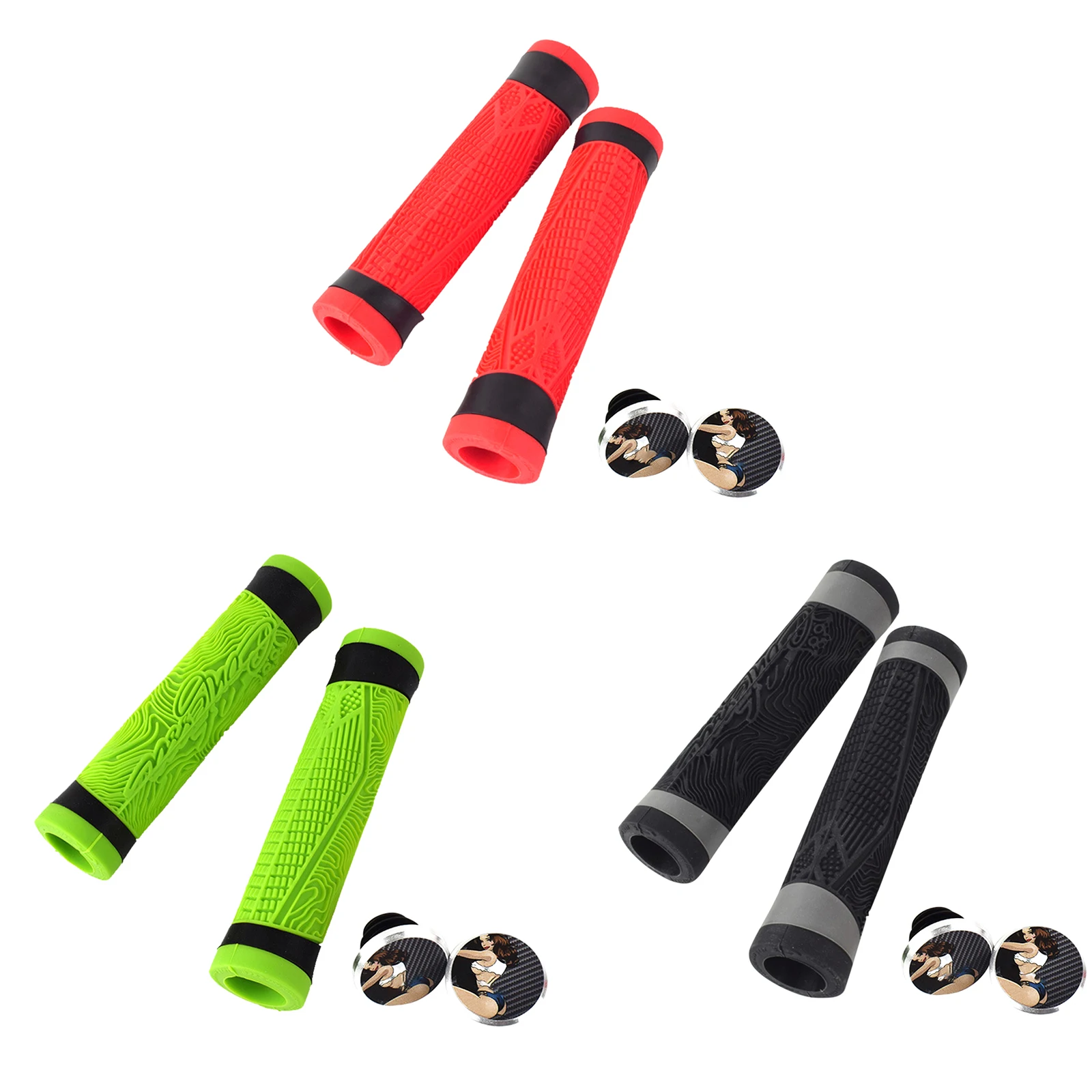 

2pcs/pair Durable Bike Handle Sleeves Delicate Texture Non-slip Mountain Road Bicycle Handlebars Sleeve Soft Comfortable Tool