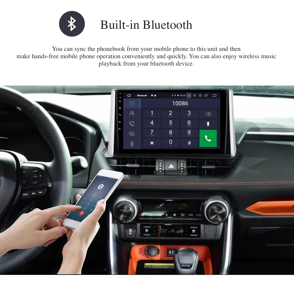 Android 9,0 автомобильный радиоприемник 1 Din gps Navi для Toyota RAV4 PX6 DSP ips HDMI 4 Гб+ 64 Гб 8-ядерный RDS Wi-Fi Bluetooth AUX USB карта