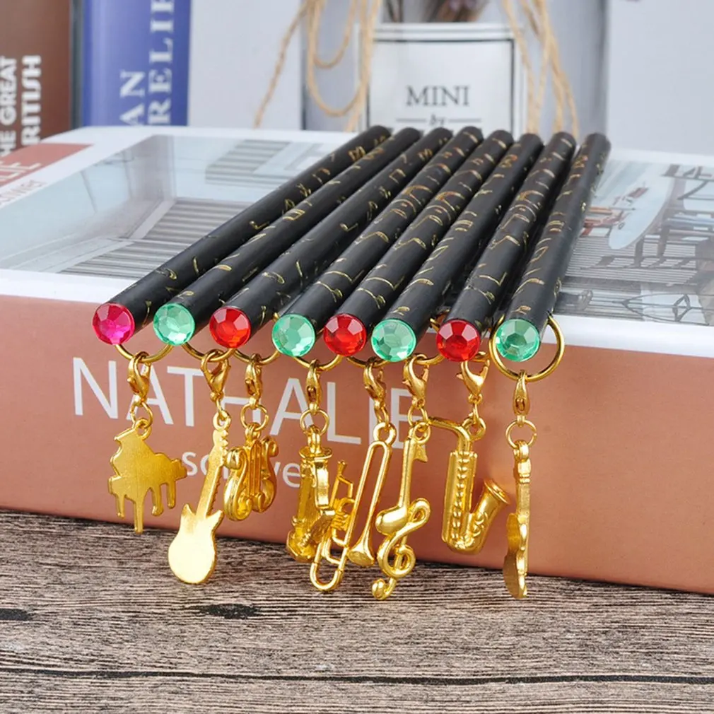 

8pcs Musical Note Pendant Pencil Set Writing Drawing Pencil Sketch Painting Non-toxic Pencils For School Students Stationery