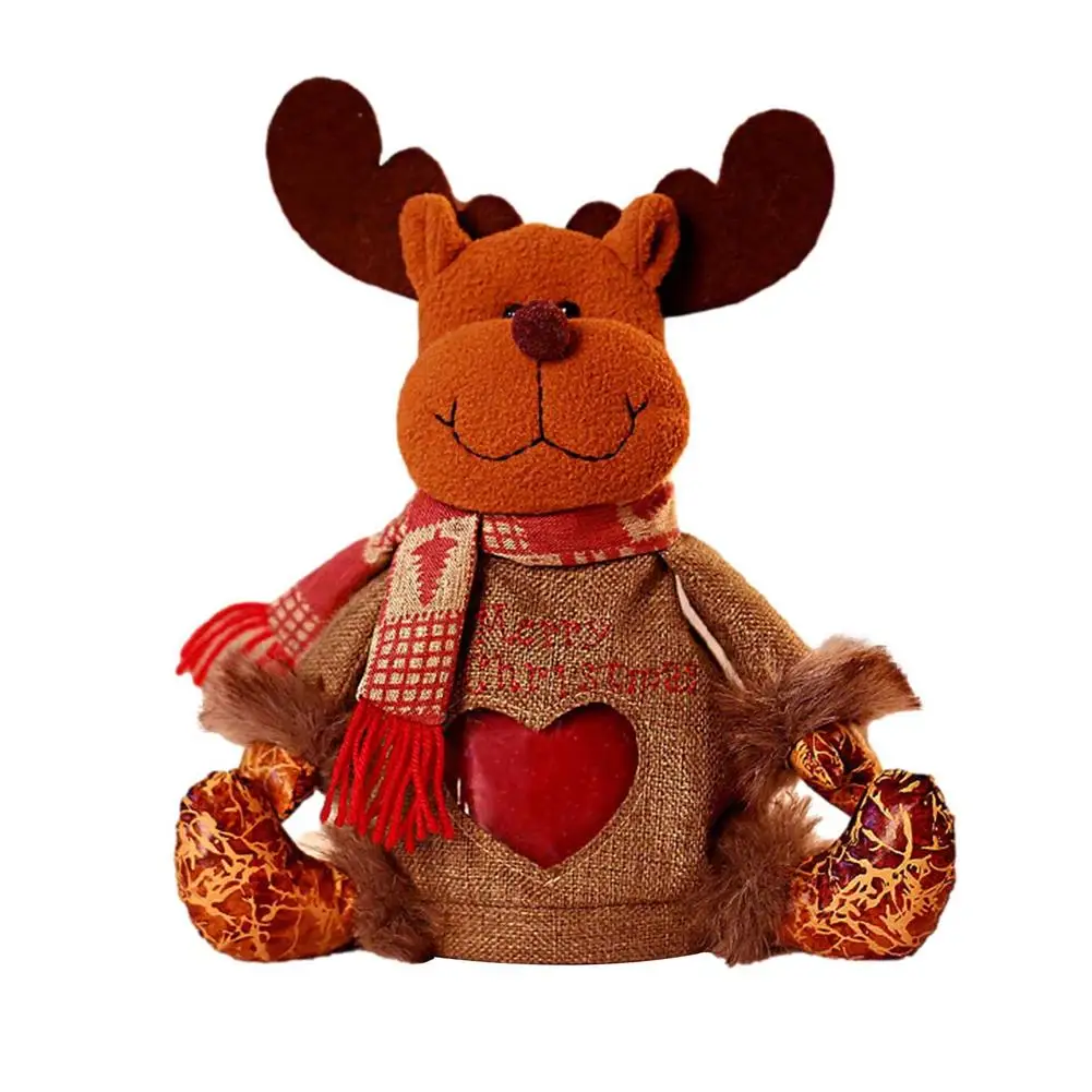 

Christmas Decoration Santa Claus Snowman Elk Bags Baking Candy Cookie Packaging Bag Happy Party Apple Gift Bag For Cookies Xmas