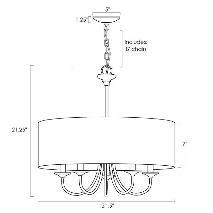 Новый дизайн тканевый абажур металлическая Подвесная лампа-канделябр | Лампы и