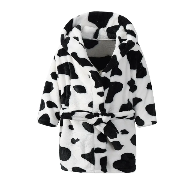 Детский мягкий фланелевый спортивный костюм с шапкой Ночная одежда принтом и