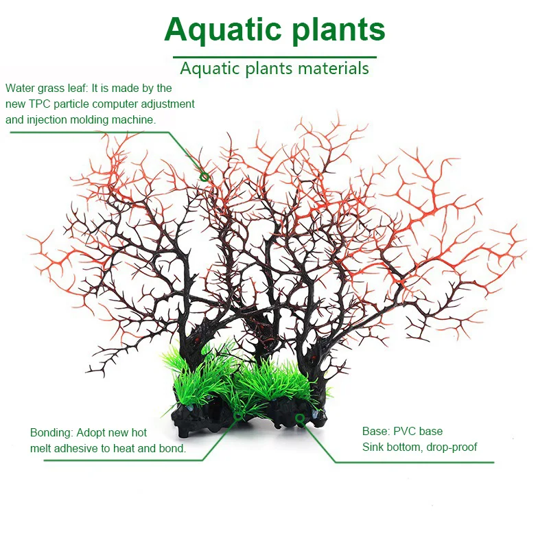 

Aquarium Accessoires Fish Tank Landscape Aquarium Decor Artificial Sea Willow Iron Tree Plant Mediterranean Ornament Decoration