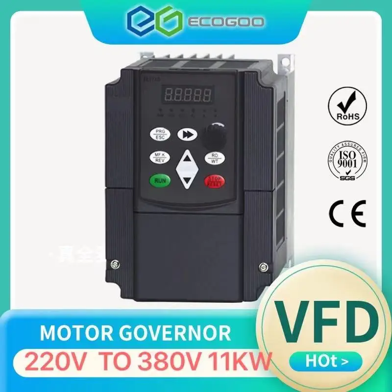 

VFD 4KW/5.5kw /7.5kw 220V Single Input and 380-415V 11kw Output 3-Phases Frequency Inverter Free Shipping