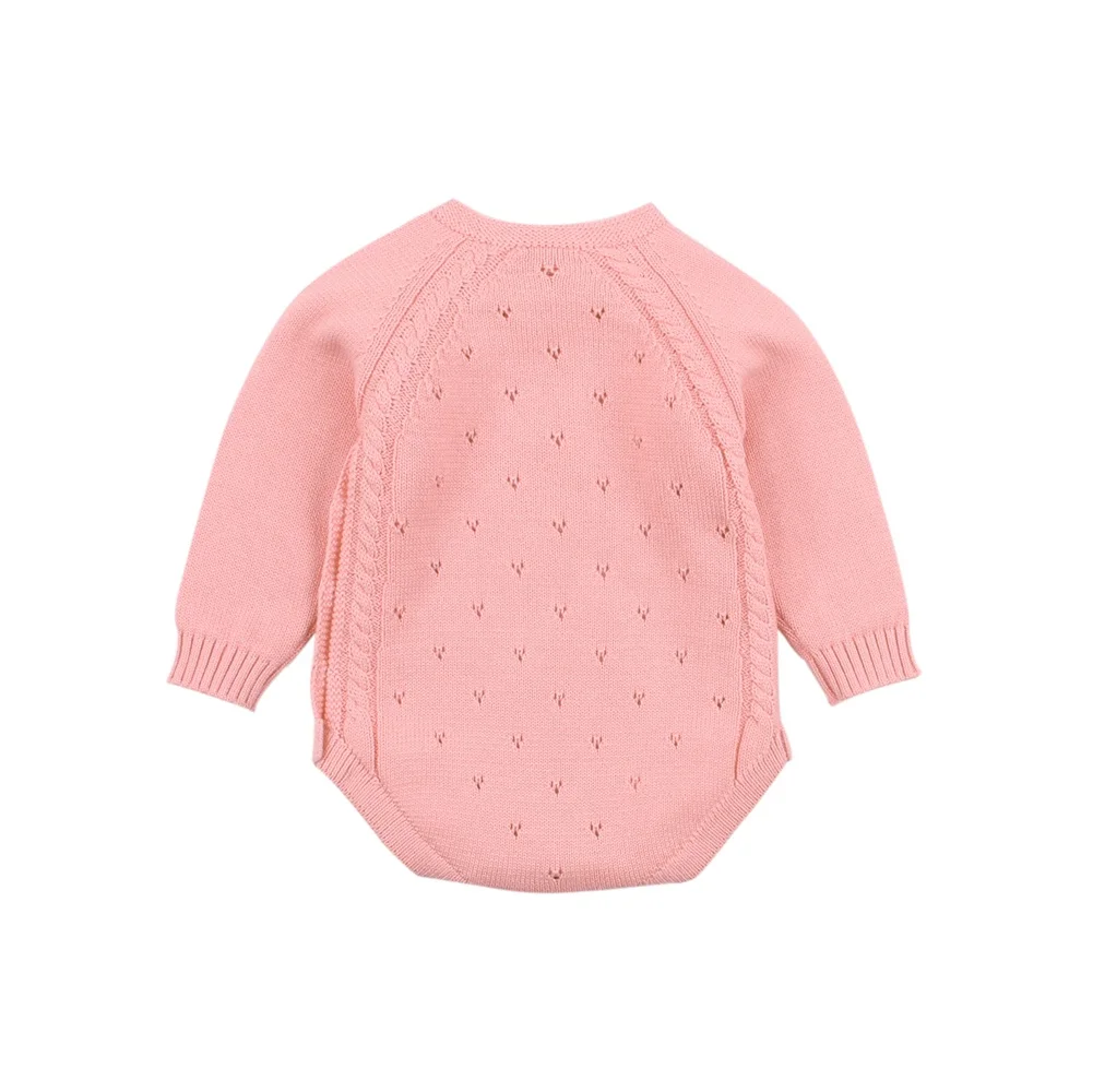 Трикотажный комбинезон для новорожденных с длинным рукавом|Ромперы| |