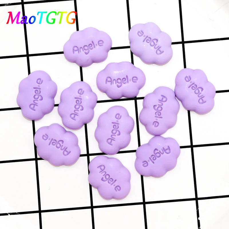 20 шт./лот смешанные цвета облака плоская задняя часть украшения из смолы подвески