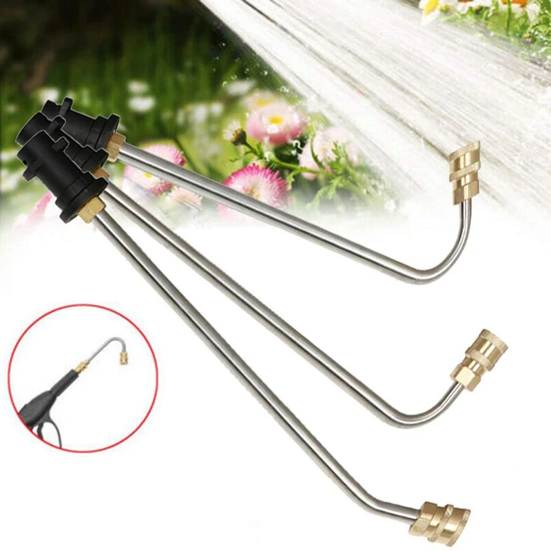 HOT-Gutter Cleaner Attachment for High Pressure Washer Gutter Rod Angled Lance 1/4 inch Quick Connect 90 degree Curved R | Дом и сад