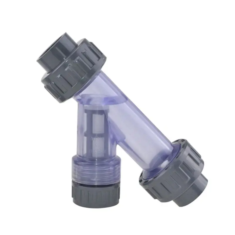 

Transparent PVC Y-shaped filter fish tank PVC pipe garden water pipe connector